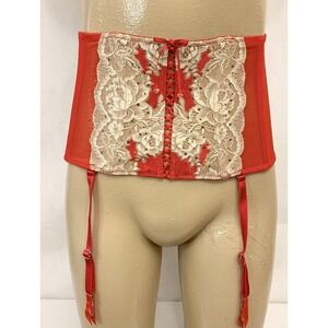 NWT $58 Victoria's Secret Bombshell Garter Belt Red Lace Waist Cincher XS - Gift